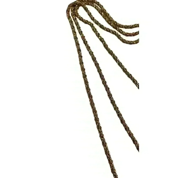 Triple strand golden chain with clasp 30 inches - Picture 2 of 6